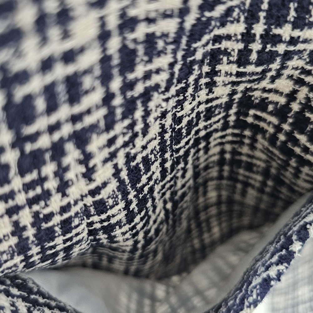 Laura Scott Silk Blend Tweed Blazer Jacket Women’s 6 Black White Check 54% Silk - Picture 7 of 10